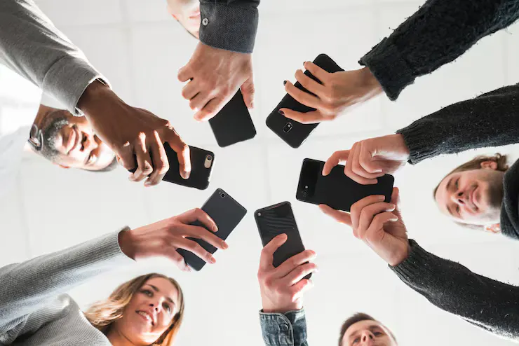 Community concept with hands people