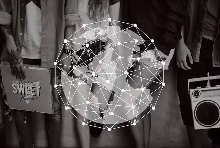Network links global graphic design