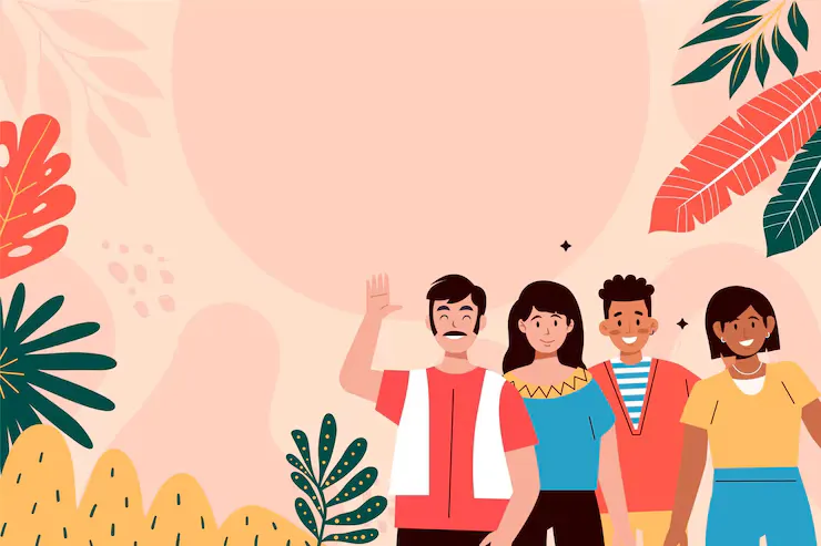 Flat background national hispanic heritage month